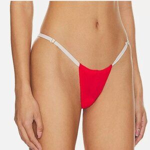 We Are HAH x Free People - Mesh String Thong Blood Orange - One Size - NWT